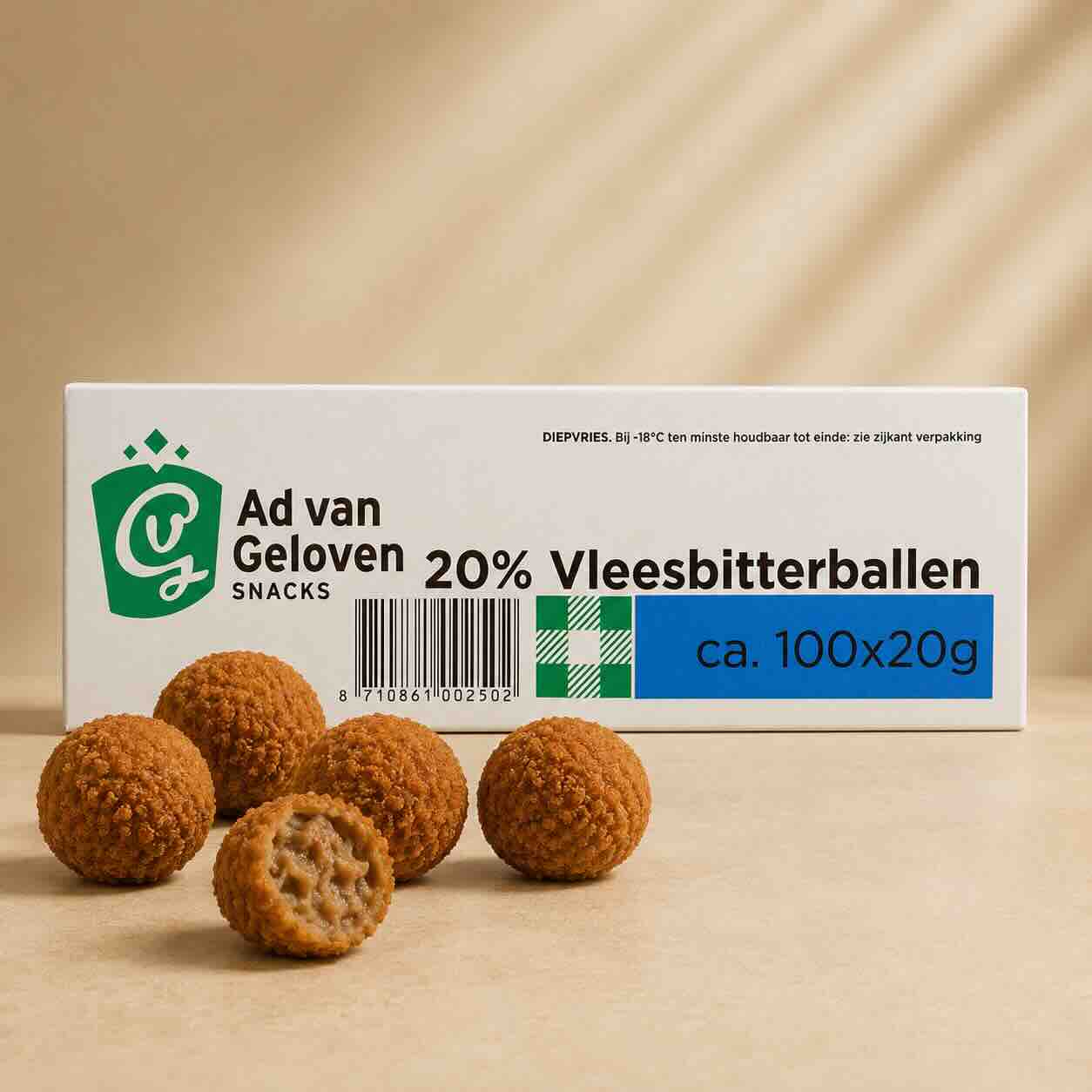 Vleesbitterballen per doos